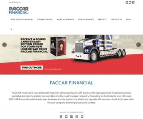 Paccarfinancial.com.au Screenshot