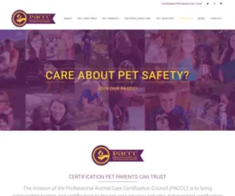Paccert.org(Certification pet parents can trust) Screenshot
