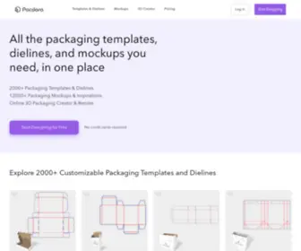 PaCDora.com(Custom 3D Packaging Design Online) Screenshot