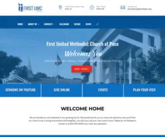 Pacefumc.org(First United Methodist Church of Pace) Screenshot