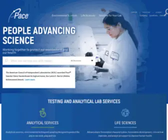 Pacelabs.com(Analytical Testing Laboratory & Services) Screenshot
