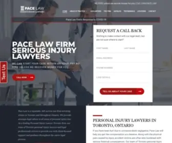 Pacelawfirm.com(Personal Injury Lawyers Toronto) Screenshot