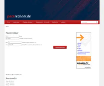 Pacerechner.de(Pace Rechner) Screenshot
