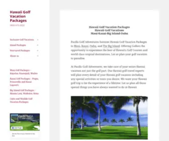 PacGolf.com(Hawaii Golf Vacation Packages to Maui) Screenshot