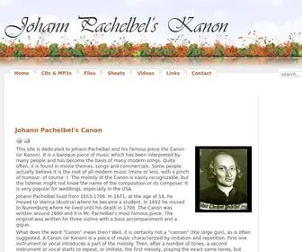 Pachelbelcanon.com(Johann Pachelbel's Canon) Screenshot