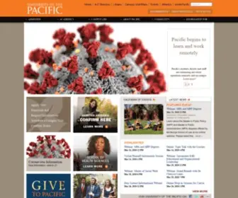 Pacific.edu(University of the Pacific) Screenshot