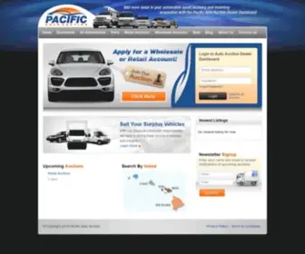 Pacificaa.com(Pacific Auto Auction) Screenshot