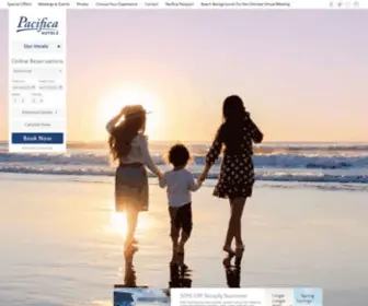Pacificahotels.com(California Beach Hotels) Screenshot