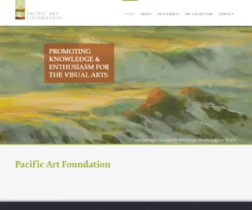 Pacificartfoundation.com(The Pacific Art Foundation) Screenshot