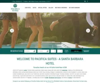 Pacificasuites.com(Santa Barbara Hotels) Screenshot