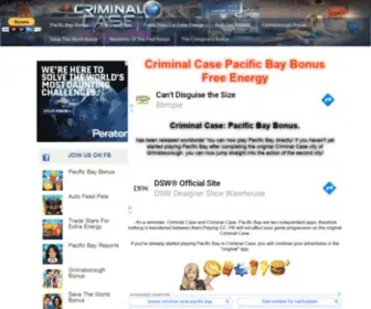 Pacificbaybonus.com(Criminal Case Pacific Bay Extra Energy) Screenshot