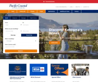 Pacificcoastal.com(Pacific Coastal Airlines) Screenshot