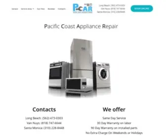 Pacificcoastappliancerepair.com(Long Beach CA) Screenshot