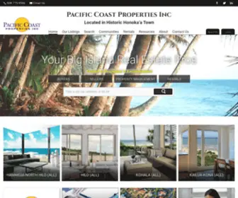 Pacificcoastpropertiesinc.com(Big Island Hawaii Real Estate) Screenshot