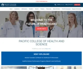 Pacificcollege.edu(The Pacific College of Health and Science) Screenshot