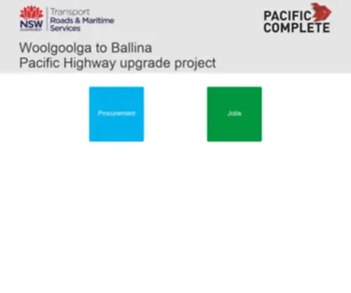 Pacificcomplete.com.au(Woolgoolga to Ballina) Screenshot