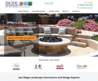 PacifiCDreamscapes.com(Landscape Design San Diego County) Screenshot