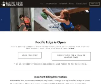 Pacificedgeclimbinggym.com(Pacific Edge Climbing Gym) Screenshot