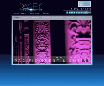 Pacificeventlighting.com(Weddings and Corporate Party Services) Screenshot