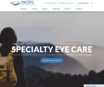 Pacificeyelaser.com(Pacific Eye Institute) Screenshot