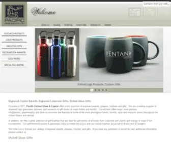 PacificGlass.com(Etched Glass Gifts (Pacific Etched Glass & Crystal)) Screenshot