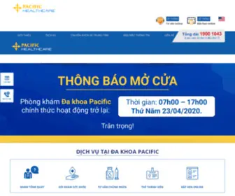 Pacifichealthcare.vn(Phòng khám Đa khoa Pacific) Screenshot