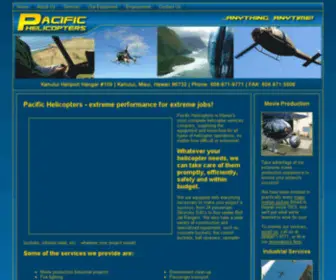 Pacifichelicoptertours.com(Pacific Helicopter Tours Hawaii) Screenshot