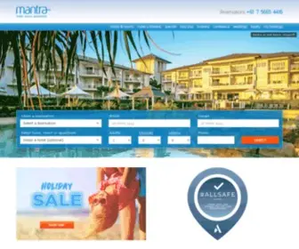 Pacificinthotels.com(Mantra Hotels) Screenshot