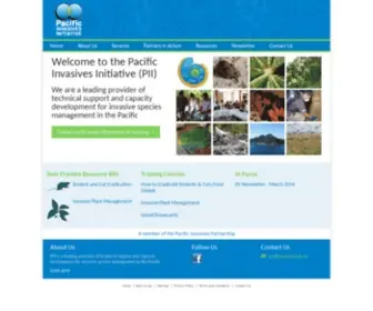 Pacificinvasivesinitiative.org(Pacific Invasives Initiative (PII)) Screenshot