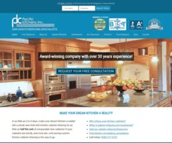 Pacifickitchens.com(Kitchen cabinets San Diego) Screenshot