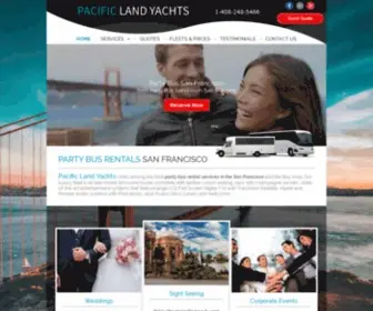 Pacificlandyachts.com(Party Bus Rentals San Francisco) Screenshot