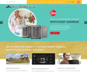 Pacificnorthwestair.com(Air Conditioner Repair & Furnace Repair Pacific Northwest Air LLC Cottage Grove) Screenshot