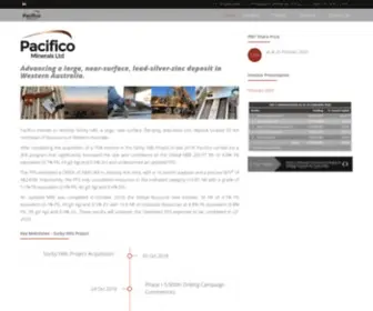 Pacificominerals.com.au(Pacifico Minerals is a West Australian based exploration company (ASX:PMY)) Screenshot