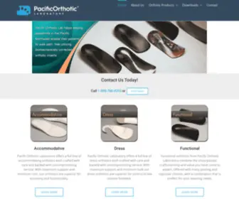 Pacificorthotic.com(Custom Fit Orthotics) Screenshot