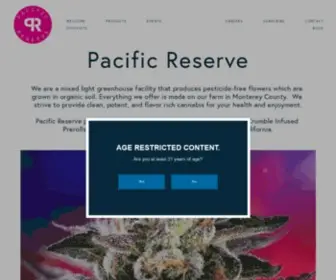 Pacificreservebrands.com(Pacific Reserve) Screenshot