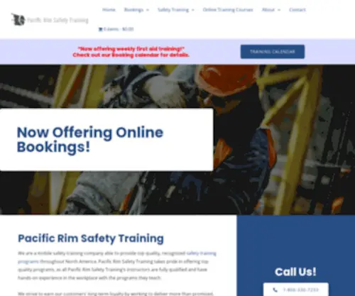 Pacificrimsafety.ca(Pacific Rim Safety Training) Screenshot