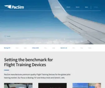 Pacificsimulators.com(Flight Simulator Manufacturer) Screenshot