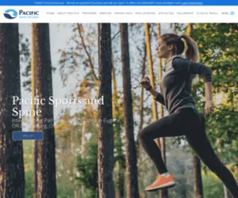 Pacificsportsandspine.com(Pacific Sports and Spine) Screenshot