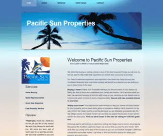 Pacificsunproperties.net(Oceanside, Carlsbad, Vista and San Marcos Real Estate) Screenshot