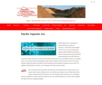 Pacifictopsoils.com(A Service Company delivering Landscape Construction Materials) Screenshot