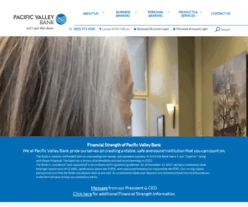 PacificValleybank.com(Pacific Valley Bank) Screenshot