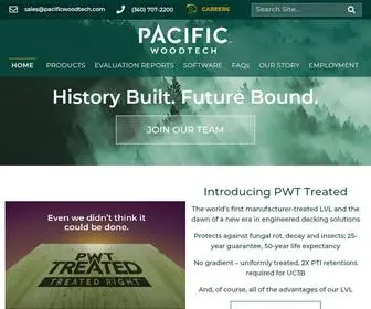 Pacificwoodtech.com(Pacific Woodtech Corporation) Screenshot