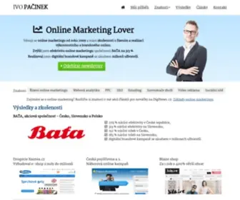 Pacinek.cz(Expert na online marketing) Screenshot