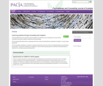 PacJa.org.au(Psychotherapy and Counselling Journal of Australia) Screenshot