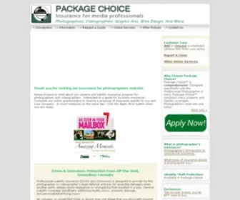 Packagechoice.com(Introducing package choice photographer’s insurance package choice) Screenshot