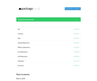 Packagecloudstatus.io(Packagecloud.io Status) Screenshot