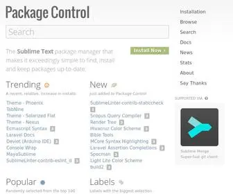 Packagecontrol.io(Package Control) Screenshot