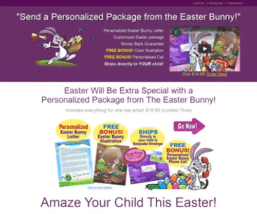 Packagefromtheeasterbunny.com(Letters from The Easter Bunny) Screenshot