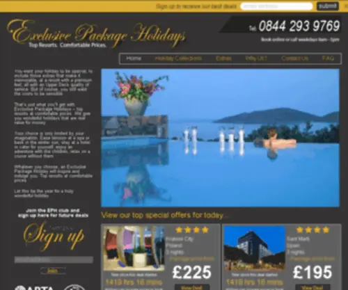 Packageholidays4Less.co.uk(Exclusive Package Holidays) Screenshot