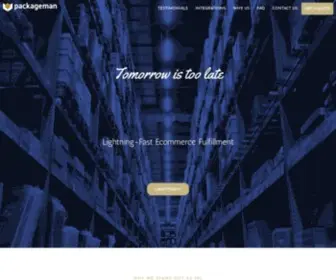 Packageman.com(Lightning-fast Ecommerce Fulfilment) Screenshot